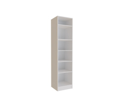 Cabinet without doors for Hinged-door wardrobe BIG 450*450 (shelves) White Alba Nymphea