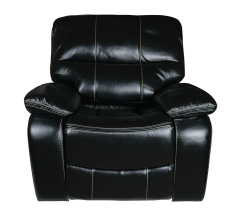 Electric leather recliner chair Black