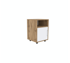 Office cabinet RITA with casters Taho Oak/White Alba Nymphea