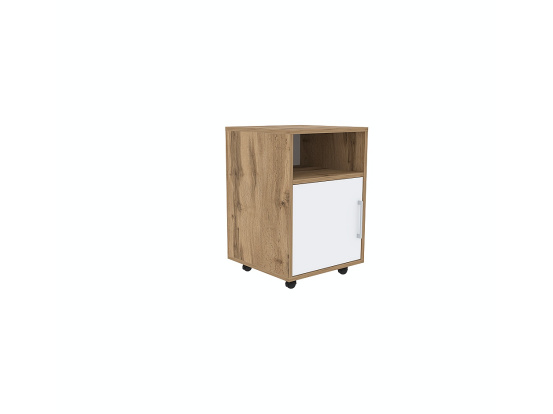 Office cabinet RITA with casters Taho Oak/White Alba Nymphea
