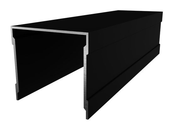 Upper single rail L-5,5m Matt Black DC OptimaLine