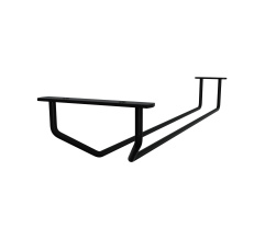 Ceiling glass holder L-500 mm single Black DC