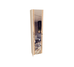 Cabinet bookcase AIDA White Alba Nymphea/Taho Oak (mirror)