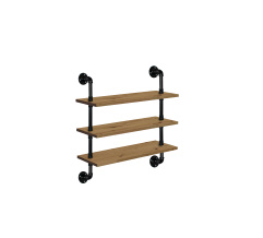 Decorative shelf with PiPe system, Makon-3, chipboard (DSP), 250×700 mm, Artisan Oak