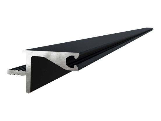 Horizontal front profile L-3.95m Black DC