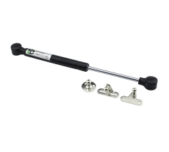 Gas spring for chipboard 80N convenient installation, 3 fasteners, black DC