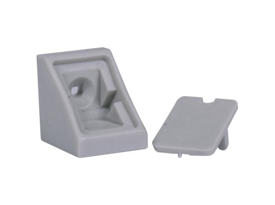 Single mounting corner Light Grey DC, 50pcs