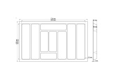 Cutlery tray into section 800mm  Gray STANDART