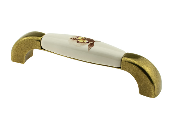 Ручка дуга D-300/128 G4 Бронза Античная/MLK7 Бежева квитка ДС СтандартЛайн