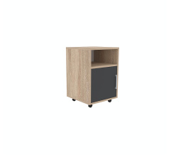 Office cabinet RITA with casters Sonoma Oak/Grafit
