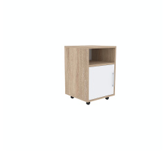 Office cabinet RITA with casters Sonoma Oak/White Alba Nymphea