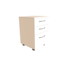 Office cabinet KIRA with casters White Alba Nymphea