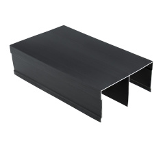 Bavaria/Modena reinforced upper rail L-5,5m Brushed Black DC ProfiLine