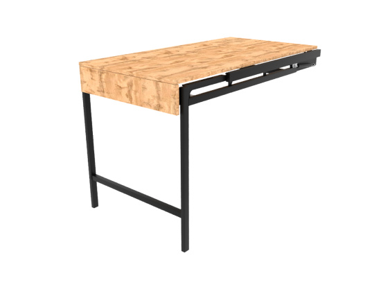 Wall mounting transformer table-shelf mechanism (without chipboard)