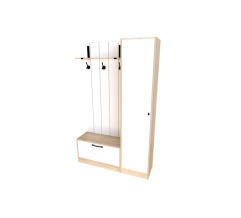 Entryway set AIDA White Alba Nymphea/Sonoma Oak (front panel PB)