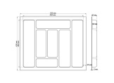 Cutlery tray into section 600mm  white STANDART