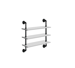 Decorative shelf with PiPe system, Makon-3, chipboard (DSP), 250×700 mm, Nymphaea Alba