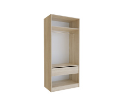 Cabinet without doors for Hinged-door wardrobe BIG 900*550 (hanging rail/drawer) Sonoma Oak