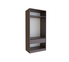 Cabinet without doors for Hinged-door wardrobe BIG 900*550 (hanging rail/drawer) Wenge Magic