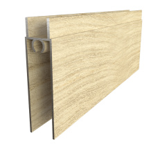 Down horizontal profile L-5,1m Light Wood DC OptimaLine